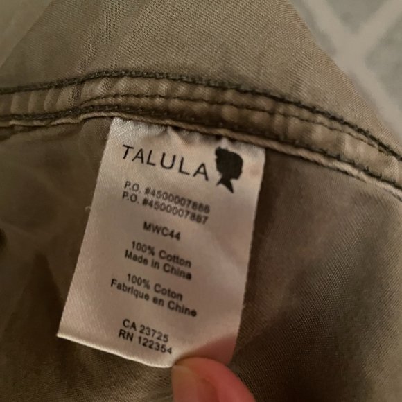 TALULA | Trooper Hooded Utility Jacket, Olive Green - Picture 4 of 5